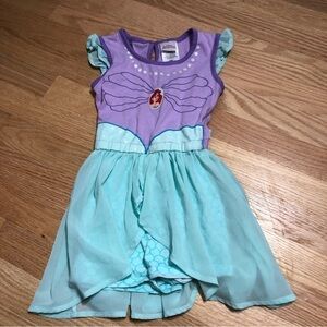 Disney Ariel Romper Dress Sz 4 5 Little Mermaid Purple Blue Girls Kids